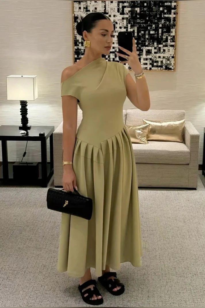 Sonja | Robe longue à manches courtes
