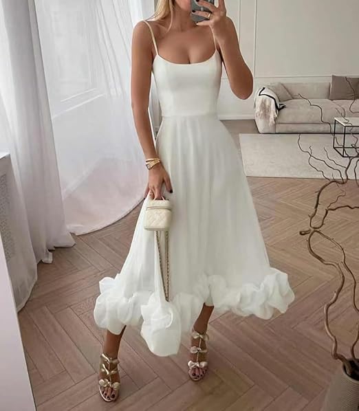 Robe maxi élégante avec volants