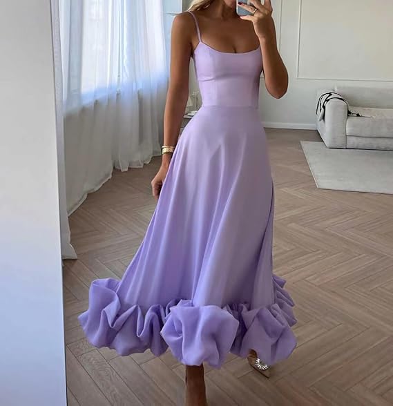 Robe maxi élégante avec volants