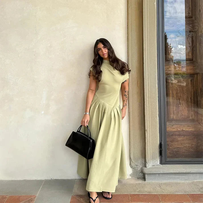 Sonja | Robe longue à manches courtes