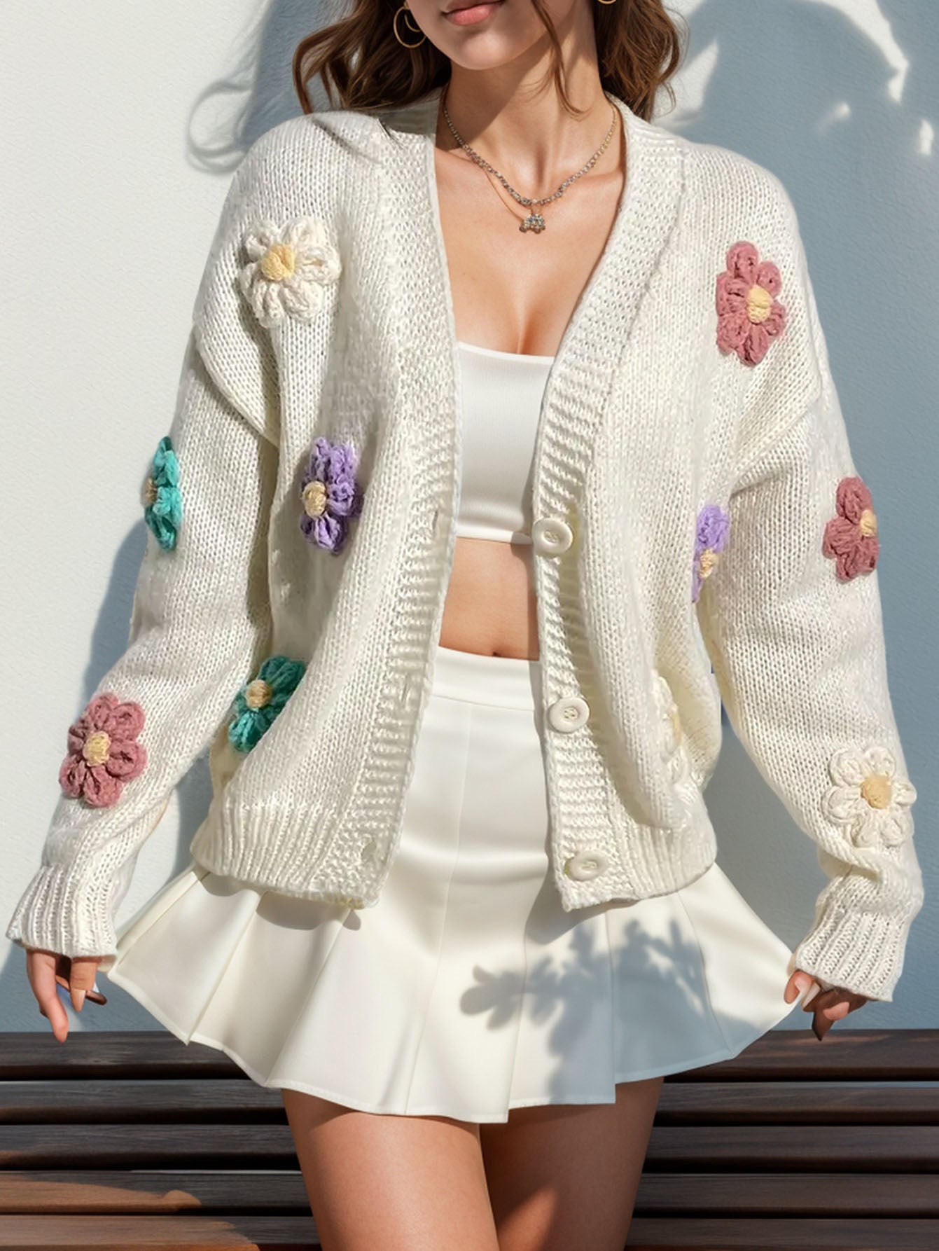 Cardigan à fleurs Blum