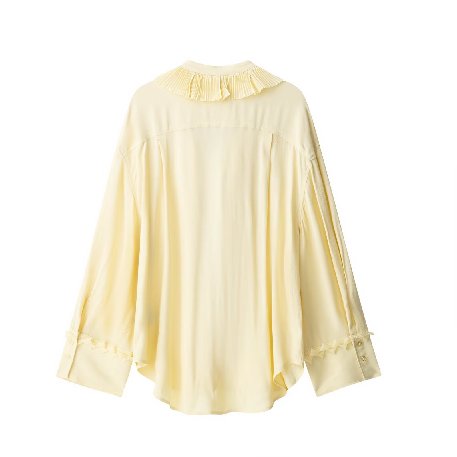 Blouse à volants – jaune beurre