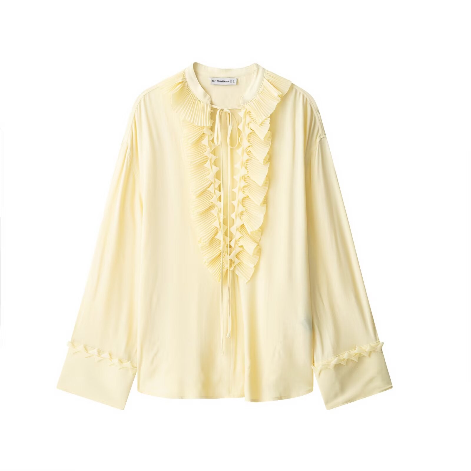 Blouse à volants – jaune beurre