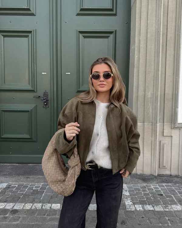 Veste en daim oversize Verve