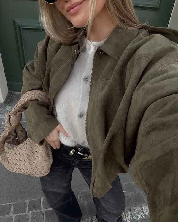 Veste en daim oversize Verve