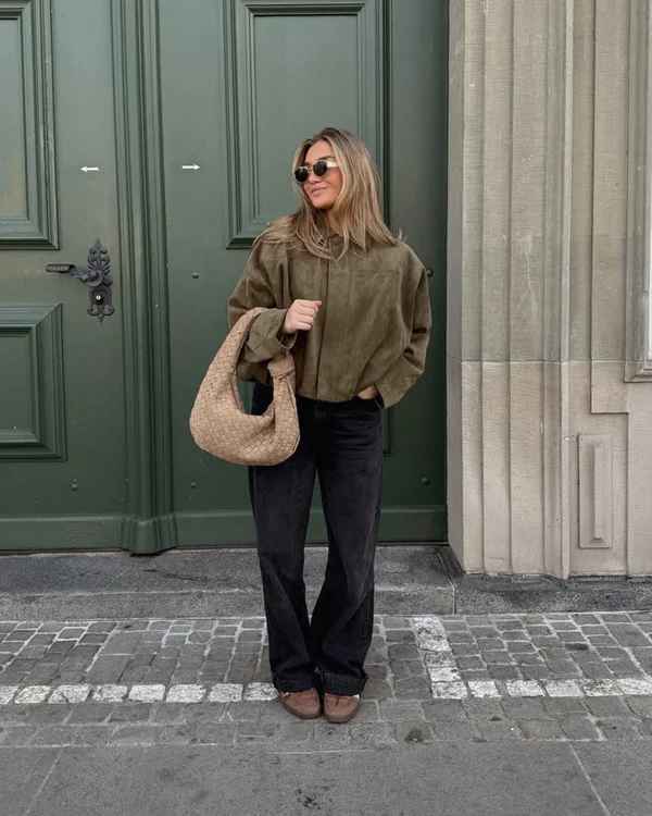 Veste en daim oversize Verve