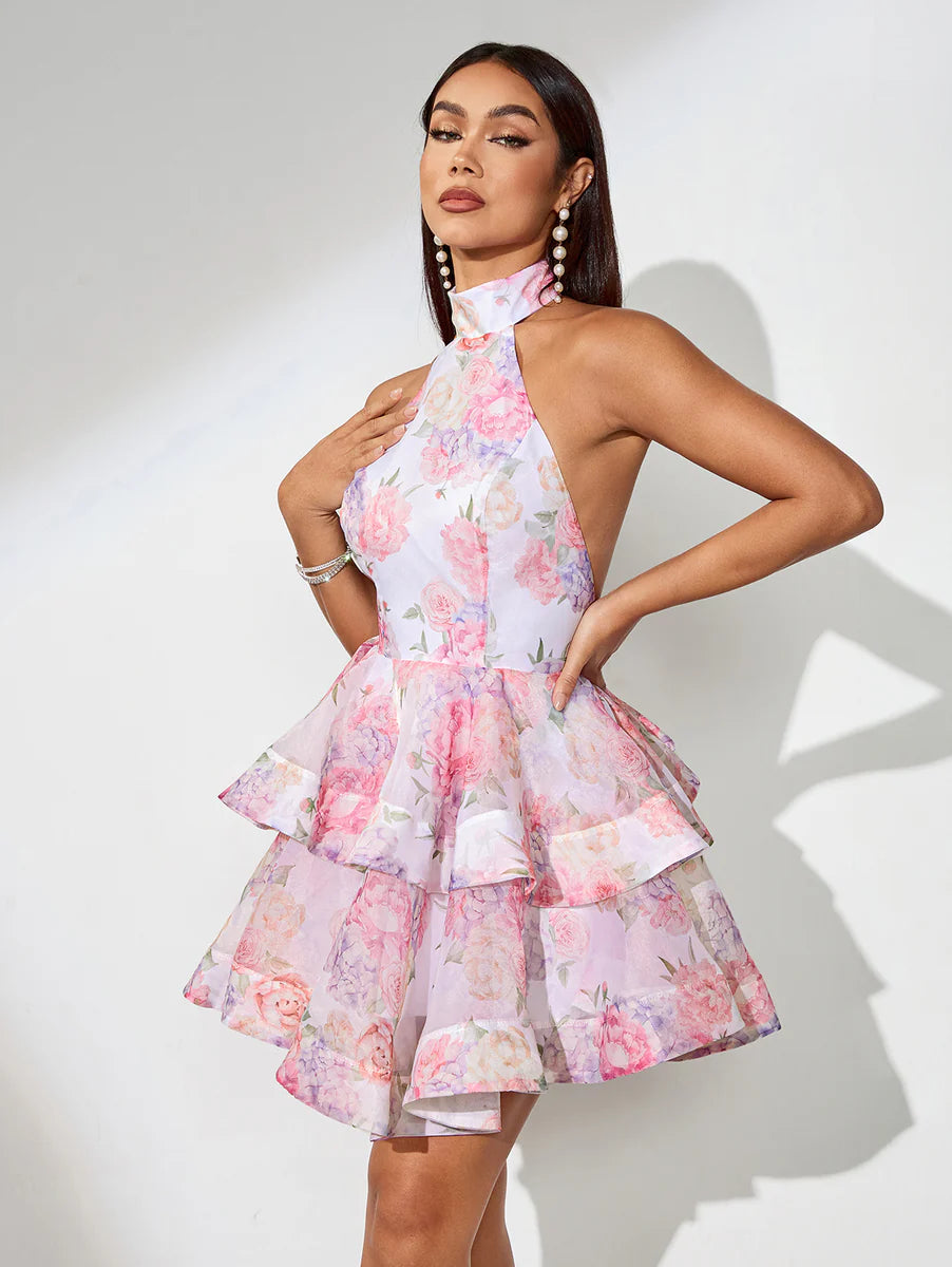 Aurora – Robe Bouffante en Rosé