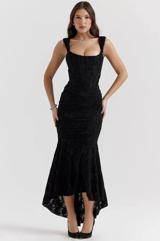 Ella | Robe midi effet portefeuille