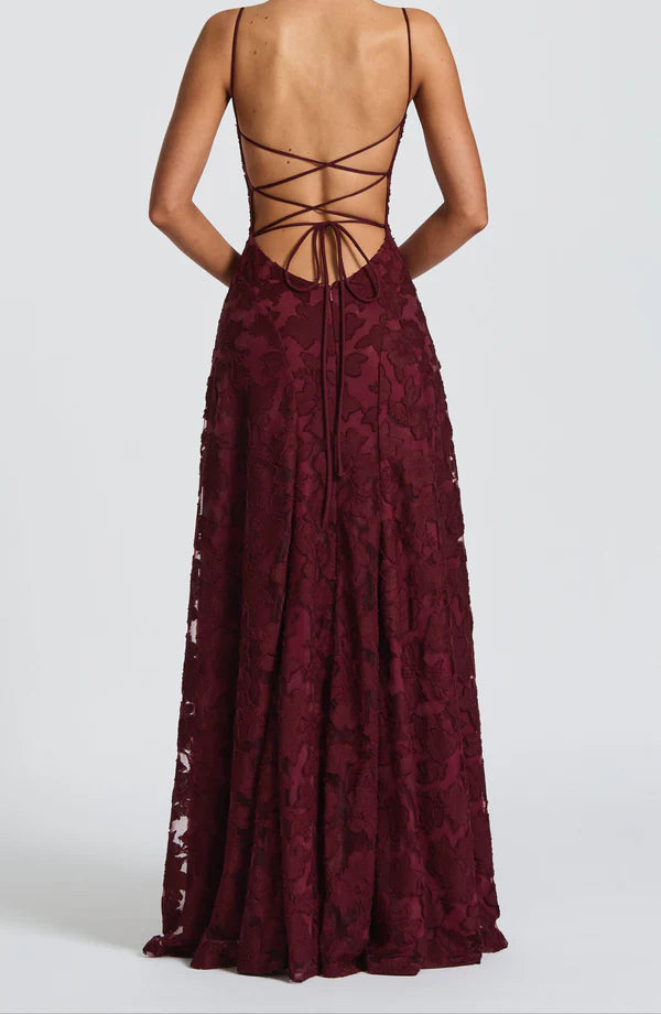 Rosalie – robe maxi délicate avec détail en dentelle