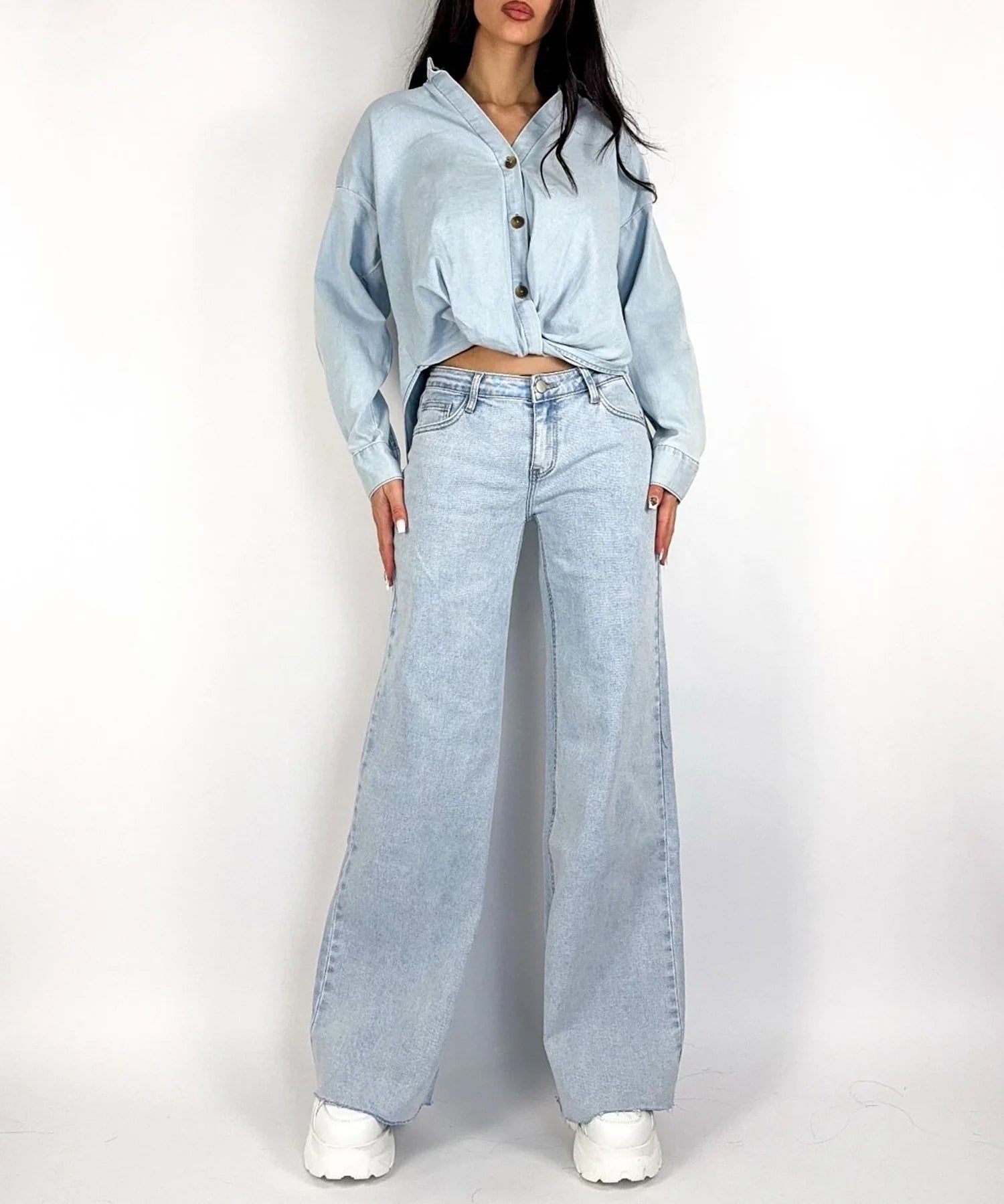 Jean large stretch Tria bleu