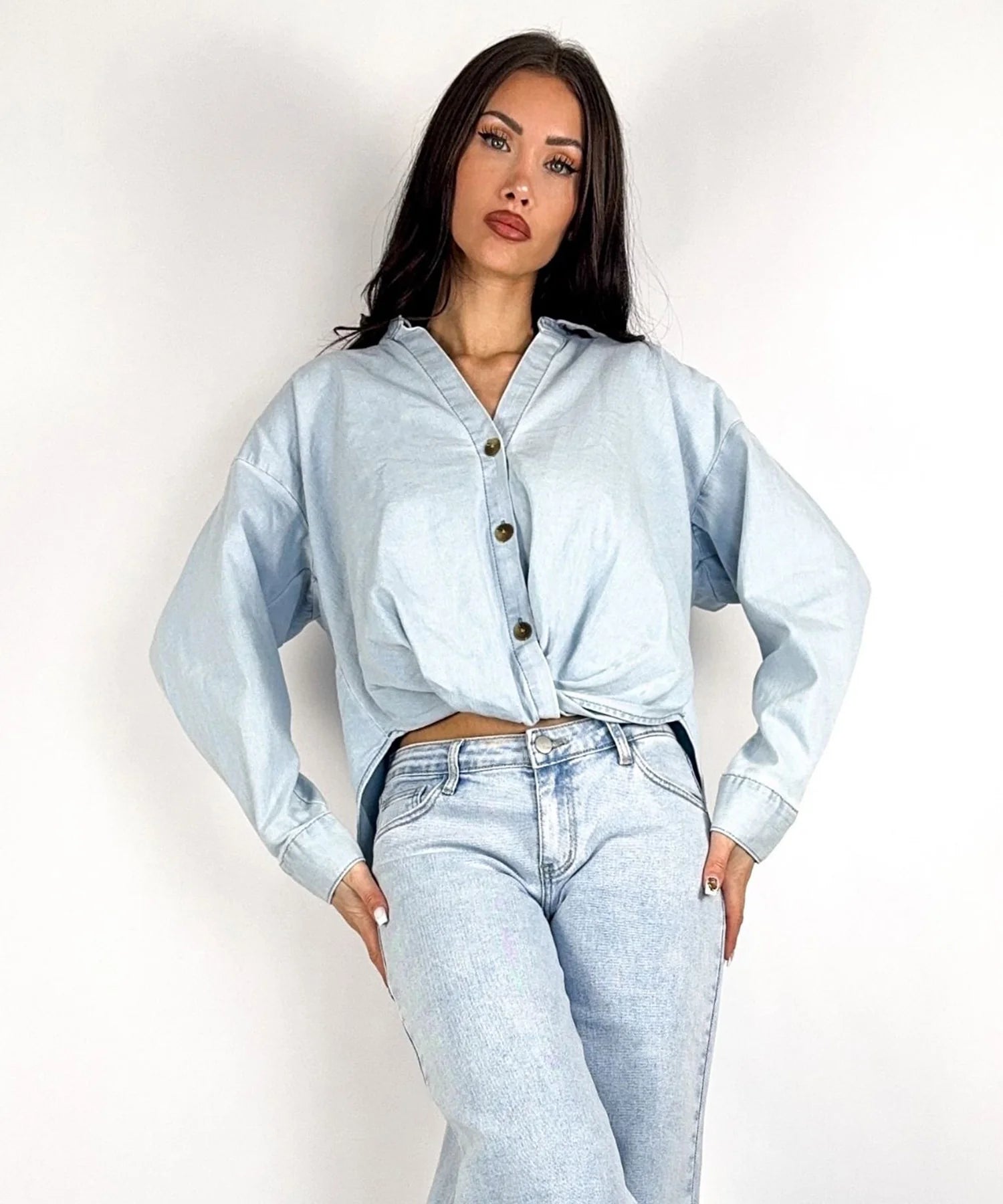 Jean large stretch Tria bleu