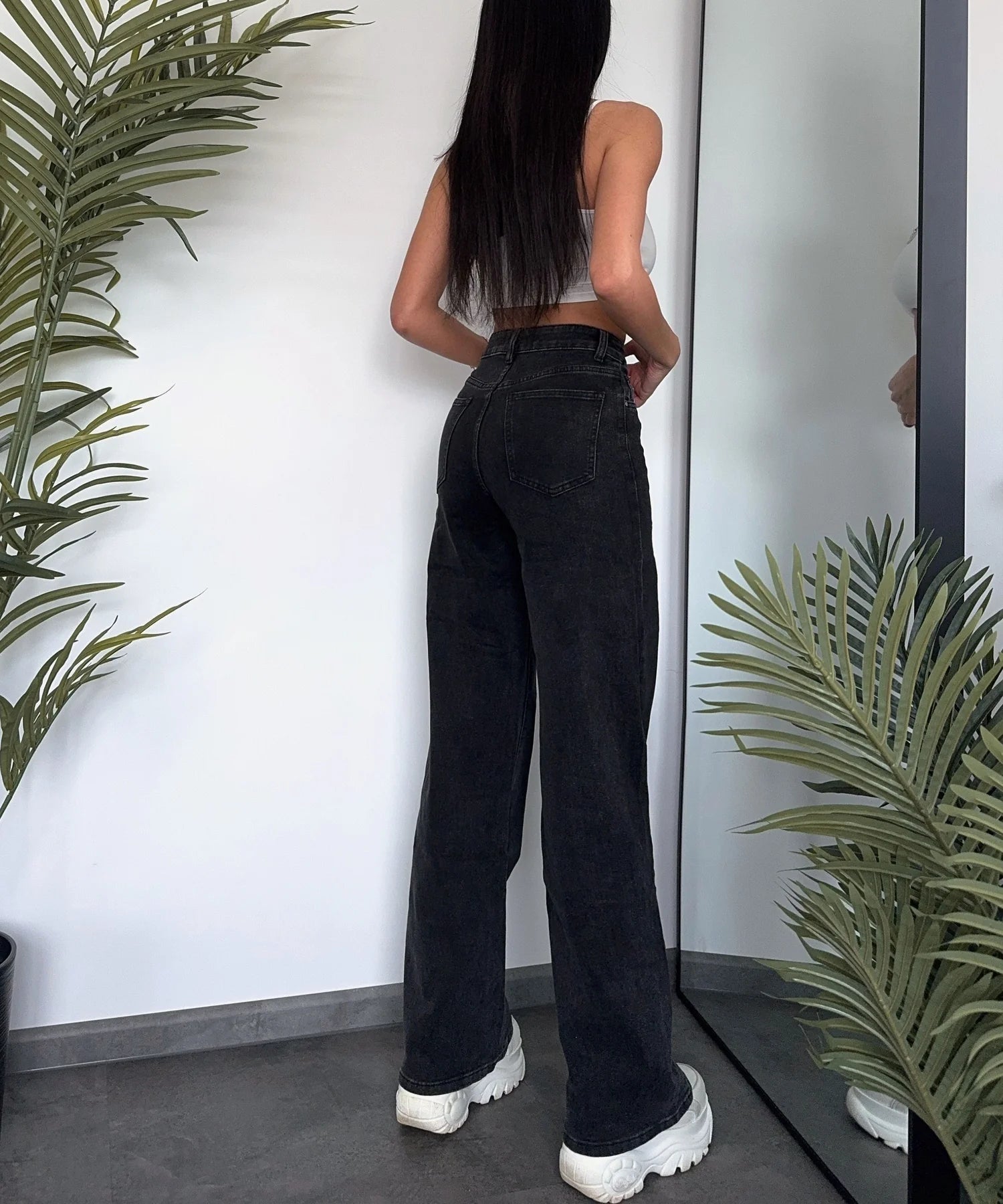 Jean large stretch noir
