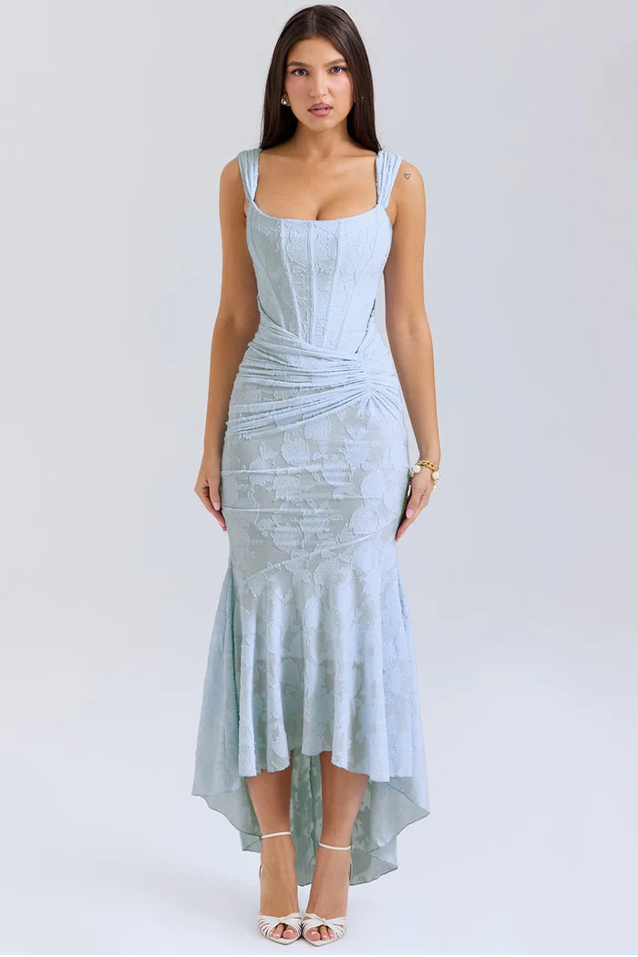 Ella | Robe midi effet portefeuille