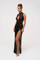 Mira – robe féminine en dentelle avec fente