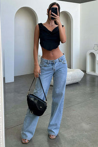 Jean taille basse de luxe
