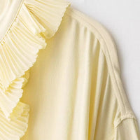 Blouse à volants – jaune beurre