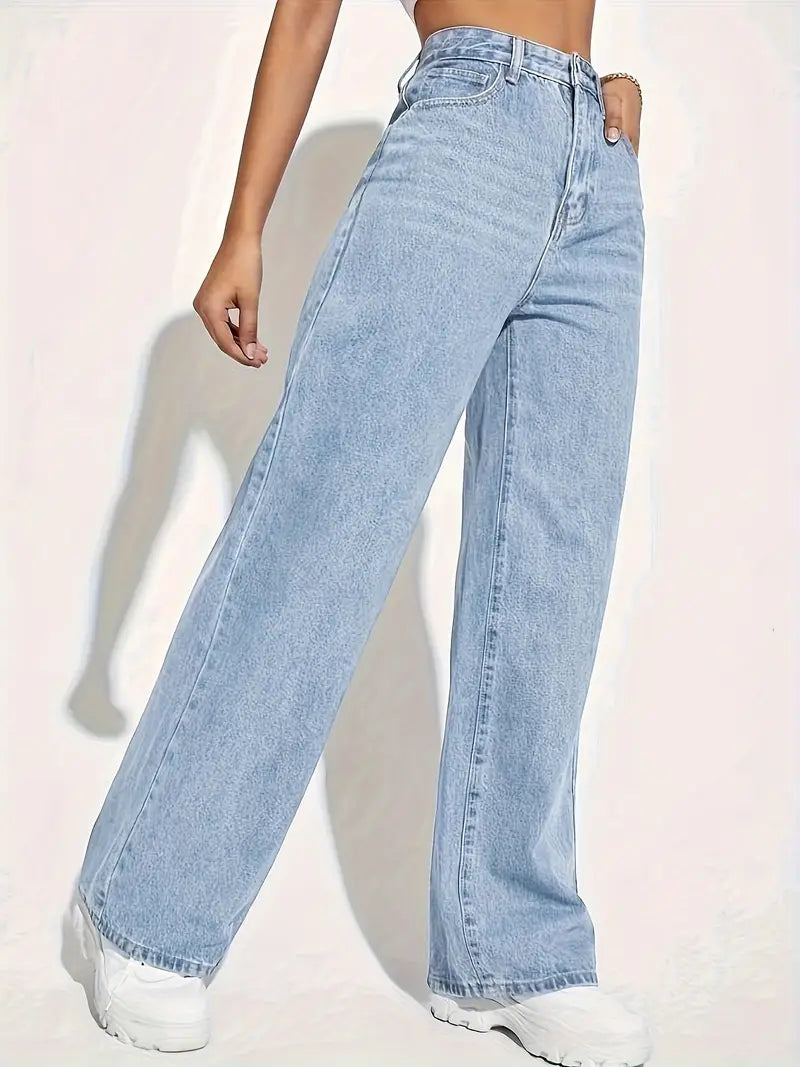 Jean à taille haute essentielle