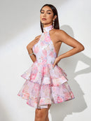Aurora – Robe Bouffante en Rosé