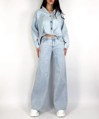 Jean large stretch Tria bleu
