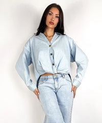Jean large stretch Tria bleu