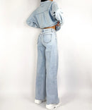 Jean large stretch Tria bleu