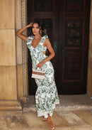 Robe longue Santorini avec découpes
