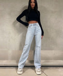 Jean large stretch Sawi bleu