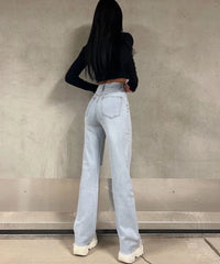Jean large stretch Sawi bleu