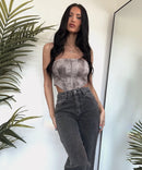 Jean large stretch gris moyen