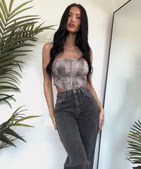 Jean large stretch gris moyen