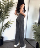 Jean large stretch gris moyen