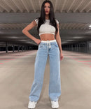 Jean large stretch bleu